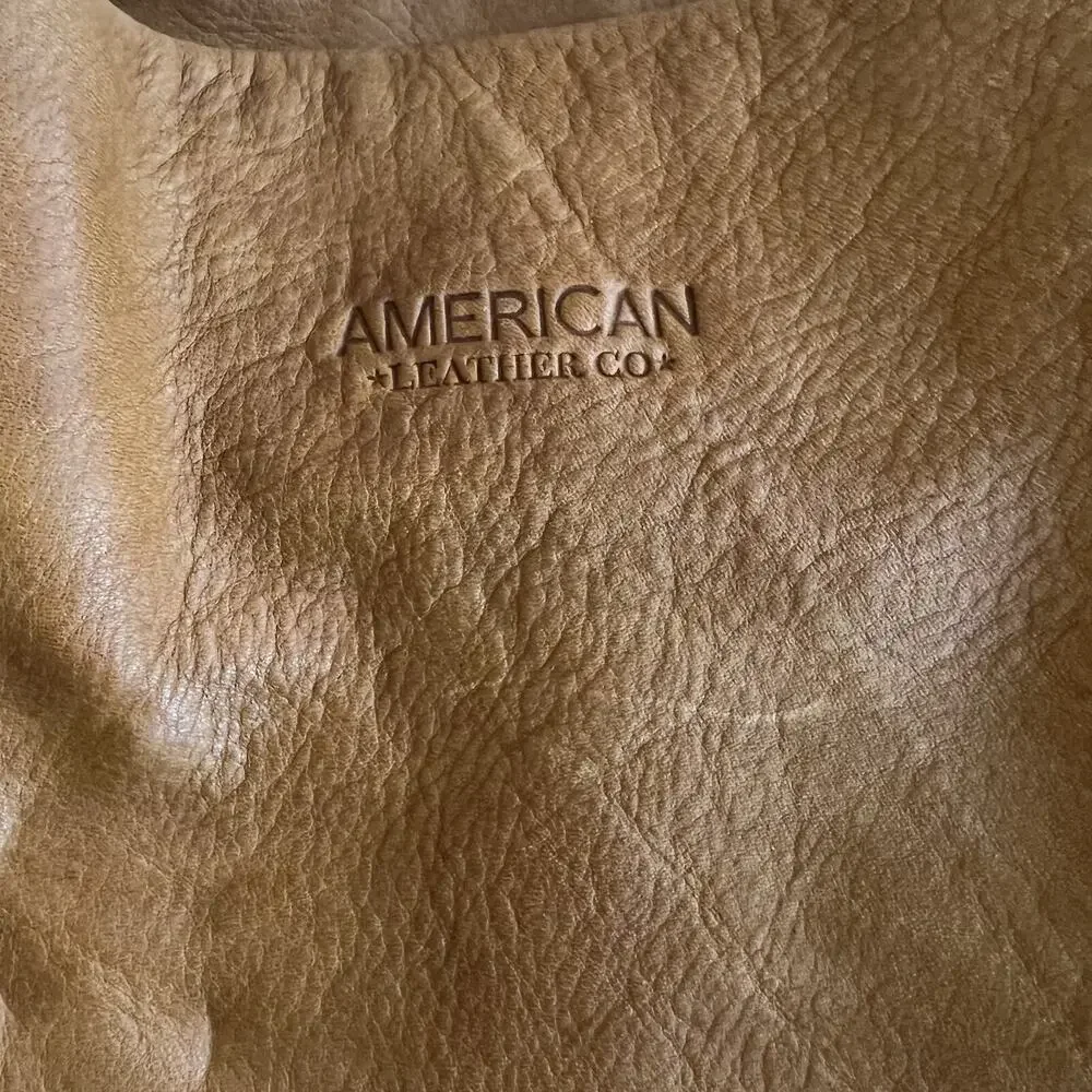 American Leather Co. Lenox Triple Entry Satchel Cafe Latte Tan Purse Handbag